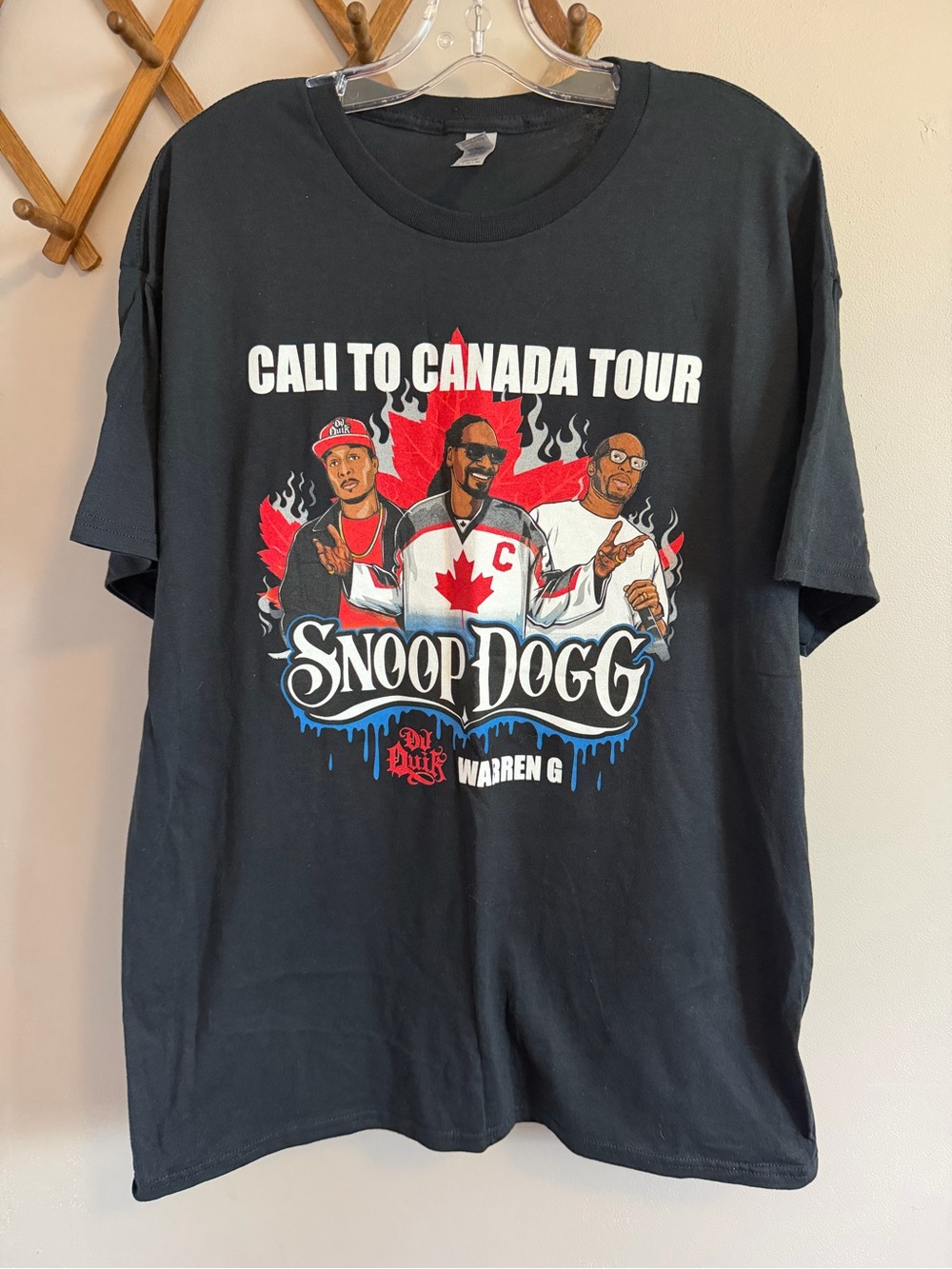Snoop Dogg Black Cali to Canada Tour Graphic Concert T-Shirt Size XL